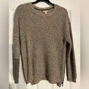 Tan sweater with zippers